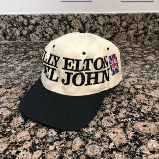 Vintage Elton John Billy Joel Dad Snapback Hat Cap Face To Face
