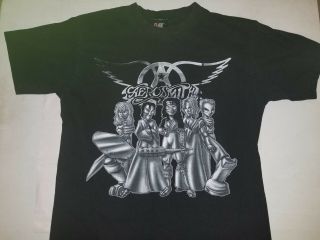 Aerosmith Roar Of The Dragon Tour Rare Band Tee Black Men 