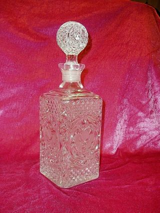 Gorgeous,  " Crystal Cut Bourbon / Whiskey Decanter With Stopper Lid ",  Imperial?