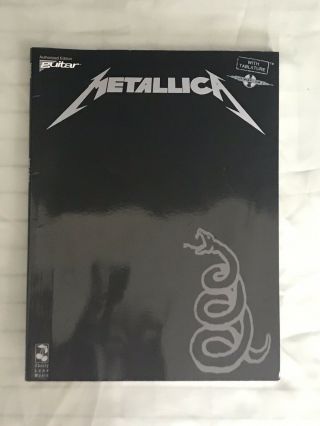 Metallica Black Album 1991 Music Book Guitar / Vocals With Tablature Cherry Lane