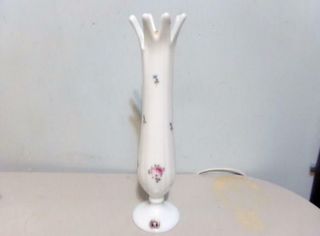 Vintage Westmoreland Hand Painted Milk Glass Swung Vase Factory Tags