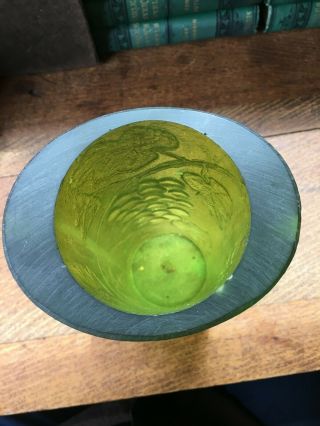 signed Sascha B (Brastoff) Vase green leaf & grape mid century resin 7