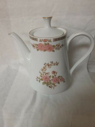 Teapot Fairfield Fine China Yung Shen Pattern Floral Pink Roses " 9 X 6 " In