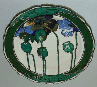 Antique Plate Royal Doulton Arts Nouveau Poppy D3226
