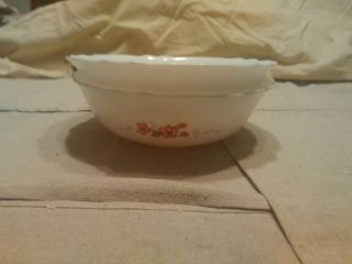Arcopal France Cereal Bowls Set Of 2 Scalloped W/ Red Flowers Euc