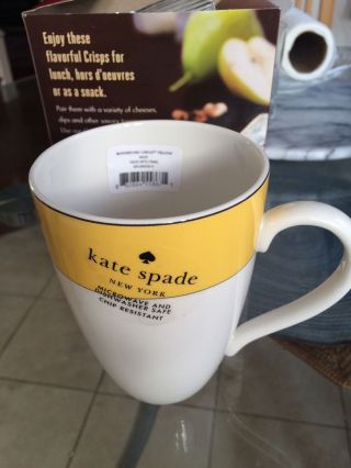 Kate Spade York By Lenox Rutherford Circle Yellow 16 Oz Coffee Mug