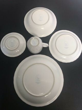 Christian Dior French Country Rose 5 Piece Place Setting In White 6