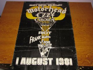 Motorhead / Ozzy Osbourne - Heavy Metal Holocaust - 1981 Promo Tour Poster