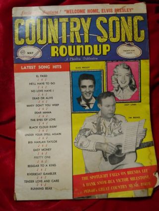 Country Song Roundup May 1960 Elvis Presley Jim Reeves Judy Lynn Hank Snow