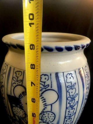Eldreth Salt Glazed Stoneware Pottery 9” Mouse Crock Signed And Dated On Bottom 2
