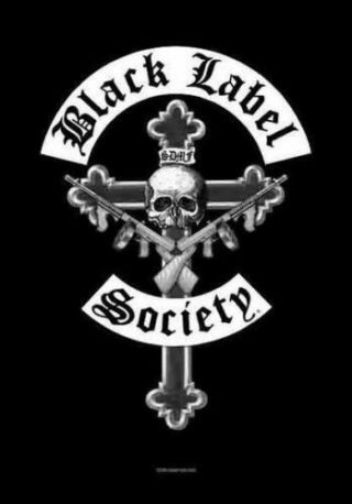 Black Label Society Poster Flag Crucifix -