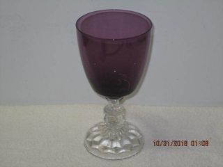 Fostoria Glass Co. ,  " American Lady - Amethyst " Water Goblet (one)