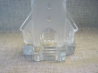Nybro Glass Crystal Sweden Church Candle Holder Votive Tea Light Swedish Xmas 3