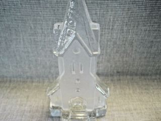 Nybro Glass Crystal Sweden Church Candle Holder Votive Tea Light Swedish Xmas 4