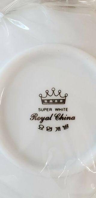 Royal Born Fine China Tea Cup Saucer Set - Coffee Cup Set 6 cups 6 Saucer Set 4oz 4