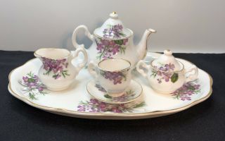 Florence Collectable Fine Bone China For Get Me Not Mini Tea Set Made In England
