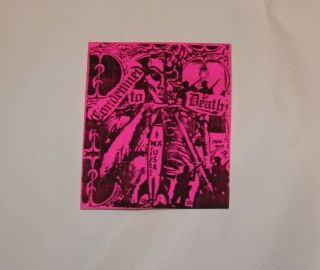 Condemned To Death Paper Sticker,  3.  9 " X3.  3 " San Francisco Hardcore Punk,  C2d