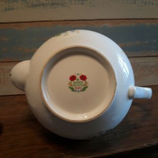 Duchess Poppies Teapot fine bone china floral made in England 6