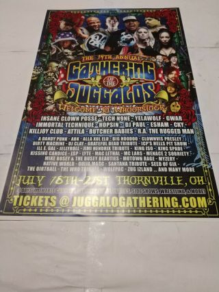Gathering Of The Juggalos " Welcome To Whoopsto K " Poster The 19th Annual