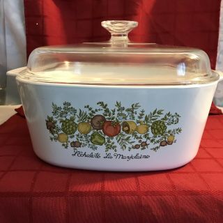 Vintage 5 Quart Spice Of Life Dutch Oven/ Casserole With Dome Lid.