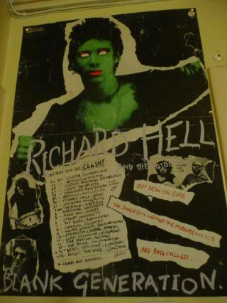 Richard Hell And The Clash 1977 Poster