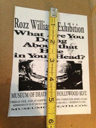 Rozz Williams Flyer Museum Of Death Exhibit 2001 Christian Death Goth
