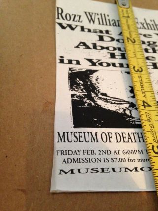 Rozz Williams Flyer Museum of Death Exhibit 2001 Christian Death Goth 2
