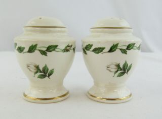 Superior Hall Quality Dinnerware " Cameo Rose " Salt And Pepper Shakers