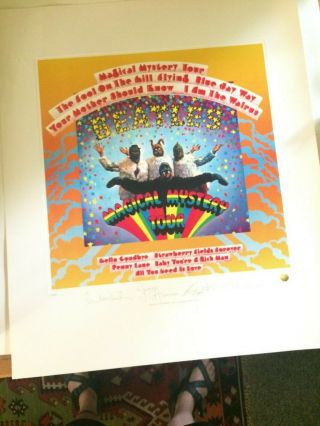 The Beatles Magical Mystery Tour Official Apple Art Print W/coa Special