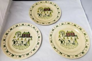 Metlox Poppytrail Homestead Provincial Dinner Plates: Set Of 3,  10 " Plates Usa