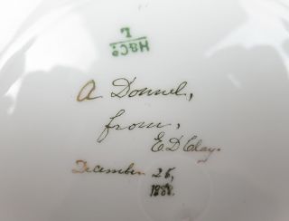 Antique Haviland Plate 1888 Hand Painted Artist Signed Limoges Porcelain Flowers 5