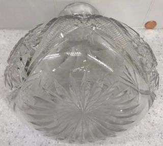Antique American Brilliant Cut Glass Decanter ✨ Crystal Water Carafe ✨ Pitcher 2