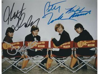 The Monkees Signed Photo Rp Davy Jones Micky Dolenz Peter Tork Michael Nesmith