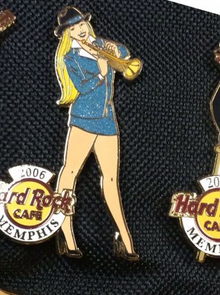 Hard Rock Cafe 2006 Memphis Trumpet Player Girl Pin