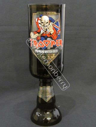 Iron Maiden Trooper Beer / Ale Chalice Glass Goblet - 100 Recycled - Unique Gift