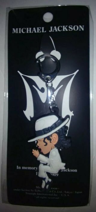 Michael Jackson Smooth Criminal Keychain Mj Key Clip Hang Tag Mj.  Collectible