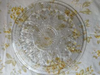 Imperial Glass Cape Cod Clear Torte Cake Plate Platter