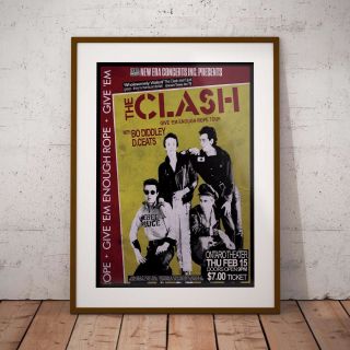 The Clash 1979 Early Usa Concert Poster Print Three Sizes Exclusive