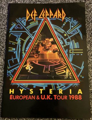 Def Leppard Hysteria European And Uk Tour Programme - 1988 - Vgc - Uk Pp