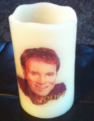 Cliff Richard Electronic Flickering Wax Candle Flameless Pdi Battery Operated