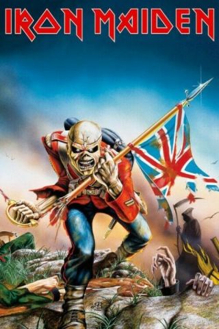 Iron Maiden The Trooper Poster 24x36 Bonus Maiden Guitar Pick