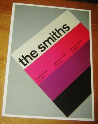 The Smiths Rock Concert Poster Swiss Punk Graphic Pop Art Hollywood Palladium