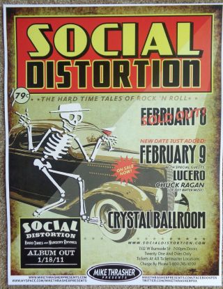 Social Distortion 2011 Gig Poster Portland Oregon Concert