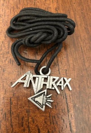 Vtg Anthrax Necklace 1993 Metal Thrash Brockum Metallica Slayer Exodus
