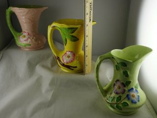 3 James Kent Floral Hand Painted Cream Pitchers 2974 Annette 4010 Wild Rose 5032 3