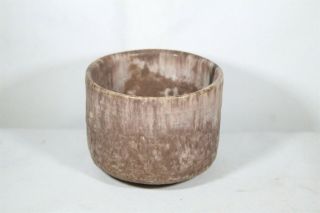 Arts Crafts Mccarty Gold Fleck Ringed Round Art Pottery Tea Bowl
