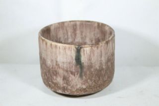Arts Crafts McCarty Gold Fleck Ringed Round Art Pottery Tea Bowl 2