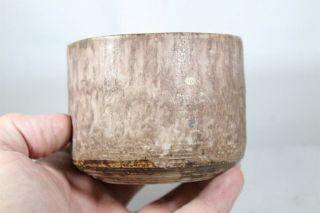 Arts Crafts McCarty Gold Fleck Ringed Round Art Pottery Tea Bowl 6