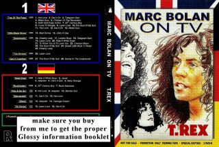 Marc Bolan - T.  Rex On Tv Double Dvd Set - Donated For Memorial Fund Raising : -)