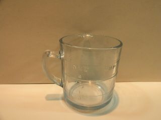 VINTAGE FIRE KING OVEN GLASS MEASURING CUP,  1 SIDE SPOUT,  SAPPHIRE BLUE GLASS 3